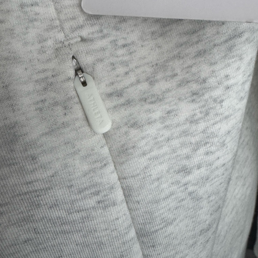 Athleta Coaster Luxe Sweatshirt Dress‎ Fog Grey Sweater Medium NWT - Picture 6 of 7